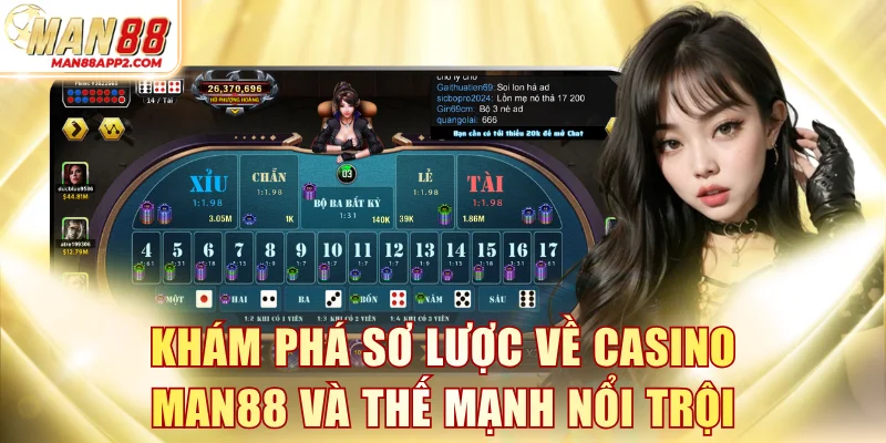 Khám phá sơ lược về casino MAN88 và thế mạnh nổi trội